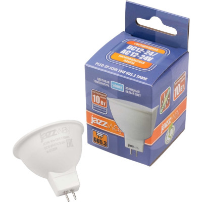 Светодиодная лампа Jazzway низковольтная PLED-SP JCDR 10Вт 5000К GU5.3 12-24В 5049727