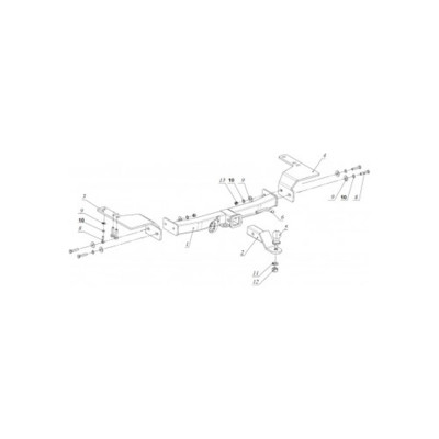 Фаркоп Бизон для Haval H6 2014-2020, Haval M6 2023- тип шара E FA 0240-E
