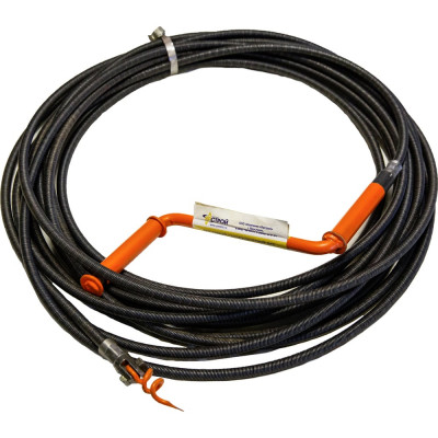 Профессиональный сантехнический трос с насадкой крючок-зацеп ООО Компания Ярстрой со стальным сердечником диаметр 12 мм, длина 15 метров д12-15-к-з