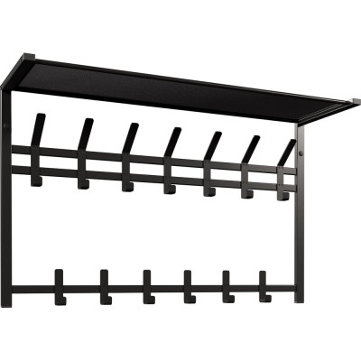 Вешалка ЗМИ с полкой 2-х ярусная Торонто 32, hanger with shelf черный ВСПТ32 Ч