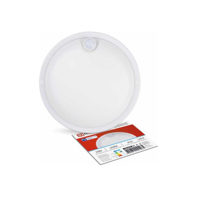 Светильник IN HOME сд герм СПП ИД-2065-КРУГ 20Вт 6500К 1800Лм с инфракрасн датчиком IP65 155мм 4690612044064