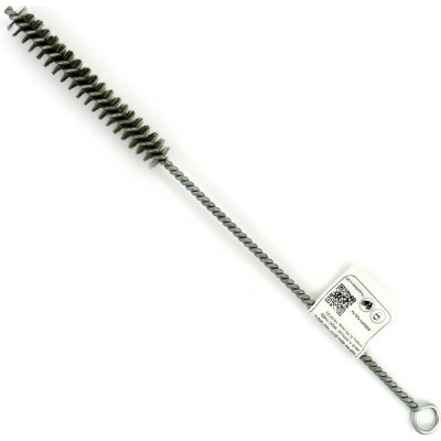 Щетка ерш EuroBrush Д15x100x300 с хв-м + кольцо, ворс гофр сталь 0,15 (код 14-012) EB-T816215