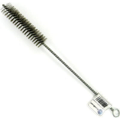 Щетка ерш EuroBrush Д25x100x300 с хв-м + кольцо, ворс гофр сталь 0,20 (код 14-022) EB-T816225