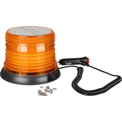 Проблесковый маяк SKYWAY DC10-30V 72LED 2835SMD 02 с магнитом, со стробоскопическим эффектом и выключателем, оранжевый S11601002