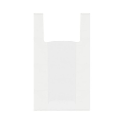 Пакет-майка OfficeClean ПНД, 28+14х50 см, 12 мкм, белый 317610