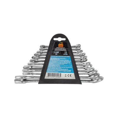 Ключи комбинированные ISMA набор 12 предметов (6-15, 17, 19мм) ISMA-5124MP DV(58245)