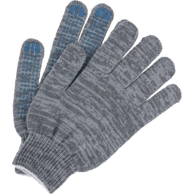 Перчатки рабочие Бибип х/б с ПВХ (точка), 500 пар BB-620