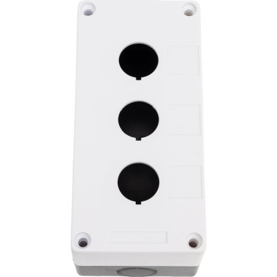 Корпус поста Электротехник КП-103, белый, пластик, 3 отверстия, IP54, ET055751