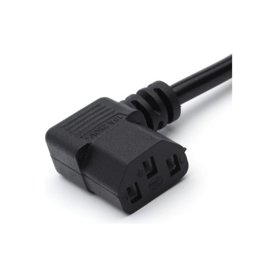 Кабель питания евровилка GoPower-C13 (f) 1.8м ПВХ 0.75мм угловой черный 00-00024536