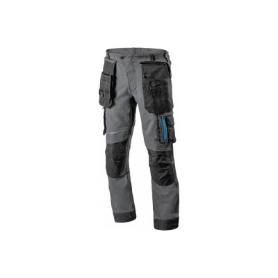 Брюки рабочие HOEGERT TECHNIK TAUBER 4-way stretch темно-серые M (50) HT5K812-M