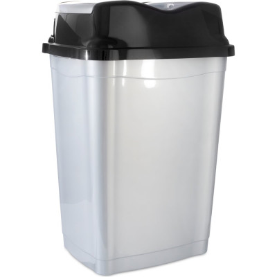Ведро для мусора HOBBY LIFE WHIRPOOL серое 50 л HL011505