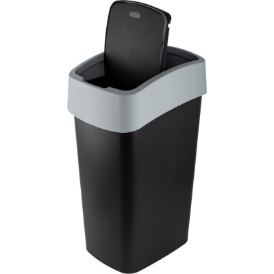 Контейнер для мусора CURVER FLIP BIN черный/серый 45 л 02172-Y09-00