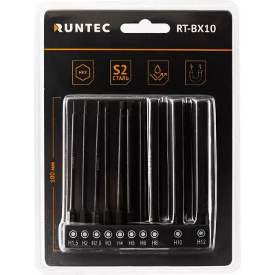 Набор бит HEX 10 предметов RUNTEC RT-BX10