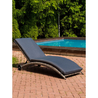 Шезлонг ROYAL FAMILY AGATA серый, с матрасом 888-26-71-71