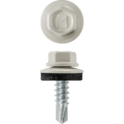 Кровельный саморез Daxmer 4,8x19 RAL 9002 сверло №2, 250 шт 00000326619