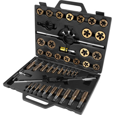 Набор метчиков и плашек AV Steel 45 предметов, М6-М24 AV-921214