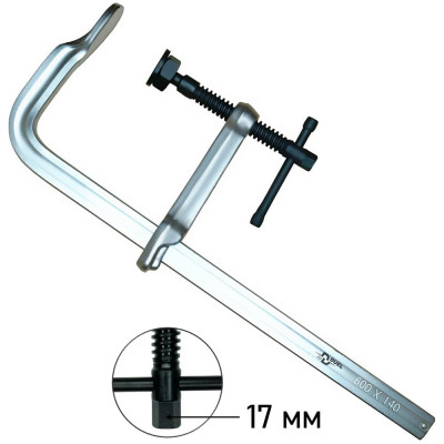 Столярная F-образная струбцина DUEL 140x600 мм, 37006014