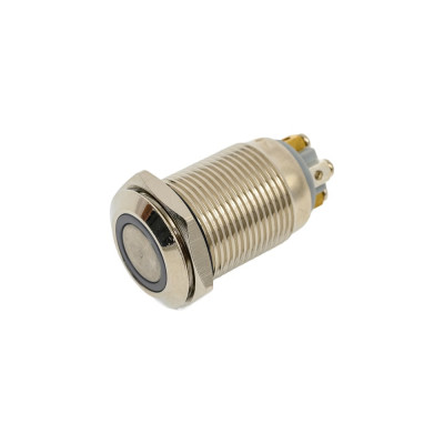 Кнопка антивандальная OXION Ø 16, 220V 1NO, ON-OFF 3A с фиксацией на винтах, синяя, арт. OX16U-P10ZJ-E