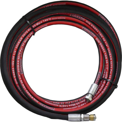 Шланг 1SN06 - 15 м, в комплекте с форсункой для прочистки канализации C-TECH 1SN061514N