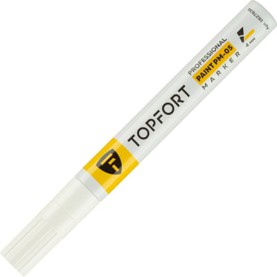 Маркер лаковый Topfort paint 4 мм, белый 1827836