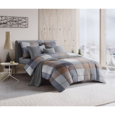 Комплект постельного белья Guten Morgen бязь, рис.1136, Cozy evening, 1.5 спальный, с наволочкой 50x70 см ПБ-1136-143-150-50