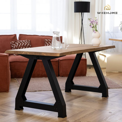 Ножки металлические для стола, подстолье в стиле "LOFT" WHEHOME (опоры - 2 шт, 70x72x70 см) WHdb20240015