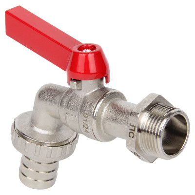 Кран шаровой поливочный с латунным штуцером TEBO НАР 1/2" T-КШ.П.555.12.КР.CN