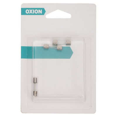 Предохранитель OXION 4А, размер 5x20 мм, 3шт., блистер, арт. H520-4A/250B-BL