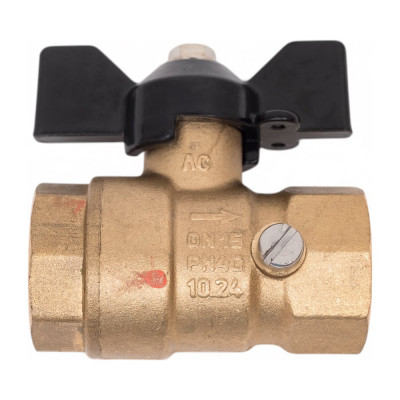 Шаровой кран для манометра LD PRIDE 1/2''вн - 1/2''вн с бабочкой, со спуском 554760