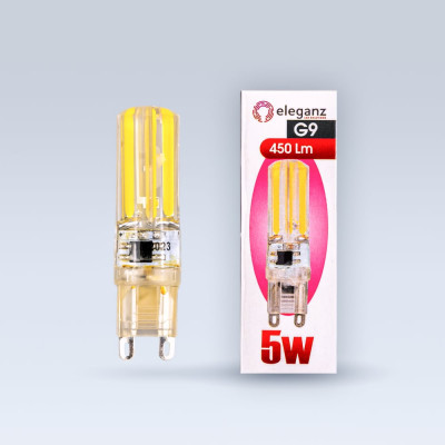 Светодиодная лампа ELEGANZ G9 5W Диммируемая теплая 3000К 220V, 1шт 1992