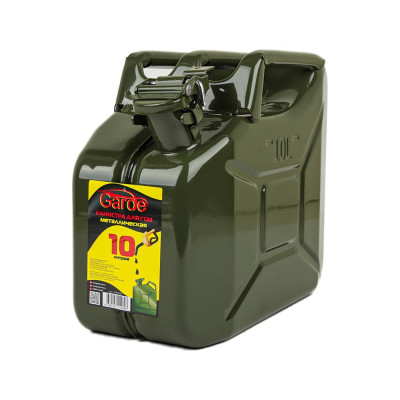 Канистра 10 л металл для ГСМ зеленая GARDE GCM010G