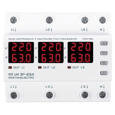 Реле напряжения ROSTOKELECTRO RE VA3F-63A 46-336