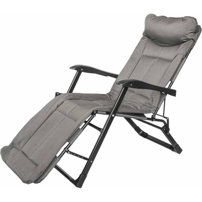 Шезлонг складной WMC TOOLS на мягкой основе, темно-серый, макс. нагрузка 200 кг WMC-FG-HY-8000DGR(59256)