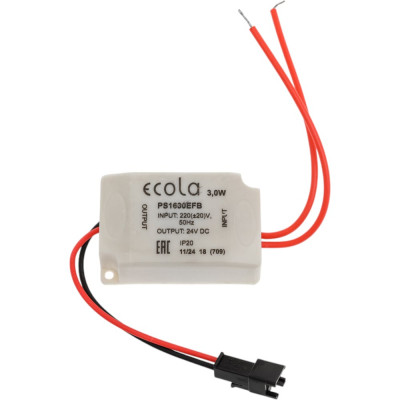 Блок питания подсветки светильника Ecola MR16 LD Power supply MR16 LDxxxx 24V, 3.0W PS1630EFB