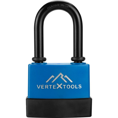 Замок навесной всепогодный vertextools 70мм, удлиненная дужка 7024-70