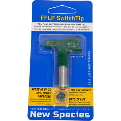 Сопло безвоздушного распыления высокого давления зеленое Dino-Power DP-FFLP-512