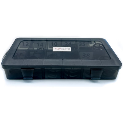 Набор пружинных самозажимных хомутов 45шт в пластиковом боксе Мир Хомутов NABRPR2