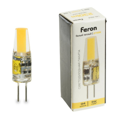 Лампа светодиодная FERON (3W) 12V G4 2700K JC, LB-42 51170