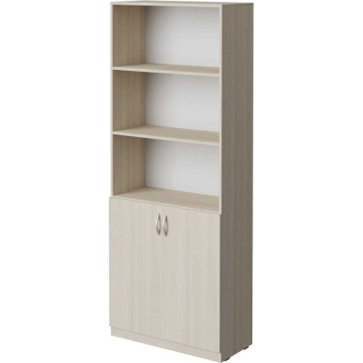 Шкаф полуоткрытый Альянс мебель с дверьми ХИТ 800x370x1925 К-10 Ясень шимо светлый