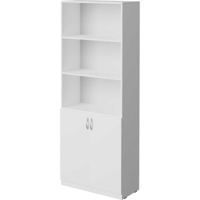 Шкаф полуоткрытый Альянс мебель с дверьми ХИТ 800x370x1925 К-10 Белый