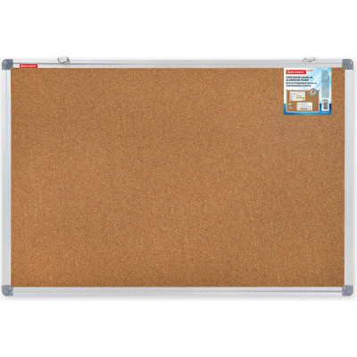 Доска пробковая для объявлений BRAUBERG 60x90 см, алюминиевая рамка, Extra, 238308