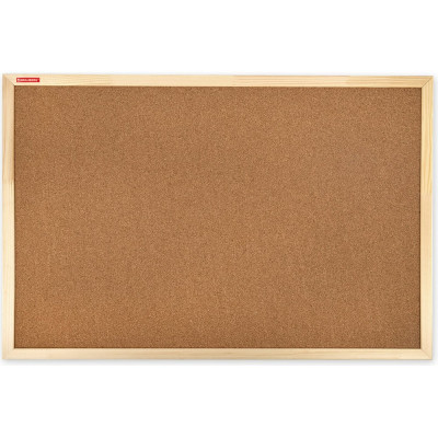 Доска пробковая для объявлений BRAUBERG 60x90 см, деревянная рамка, Wood, 238311