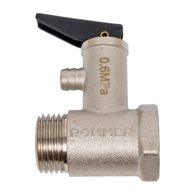 Предохранительный клапан для водонагревателя ROMMER 6 бар, 1/2 дюйм RVS-1007-006015 RG0092LPJR8IPK