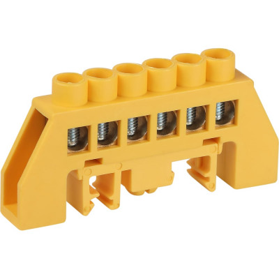 Шина ЭРА NO-224-115 PE земля в комбинированном изоляторе на DIN-рейку ШНИ-8x12-6-Д-желтый Б0062977