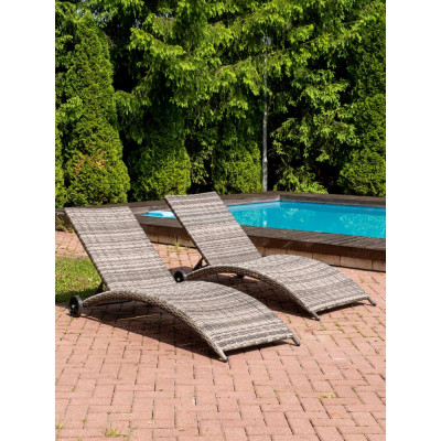 Комплект шезлонгов Royal Family AGATA без матраса в сером цвете 888-2-71