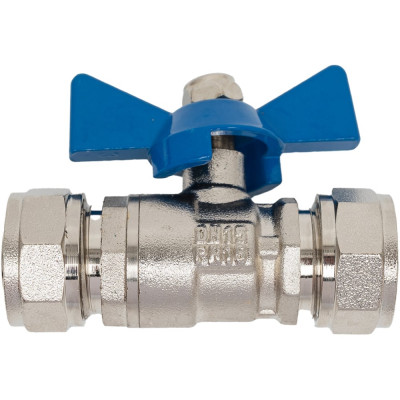 Кран шаровой обжимной Millennium для металлопластиковых труб 16мм х 16мм KBCC1616