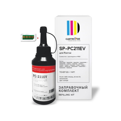Заправочный комплект Solution Print SP PC-211EV/PC-211RB тонер + чип для Pantum 350131