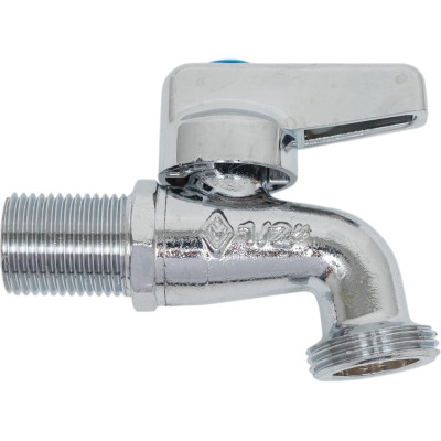 Mиникран шаровой для стиральной машины Bugatti хром, G1/2"x G3/4" арт.892 08920002