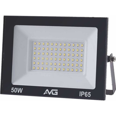 Прожектор светодиодный AVG СЕРИЯ 6 SDO-6 50Вт, 200-240В, 6500К, 150x30x115мм, IP65, черный СЕРИЯ 6 50ВТ