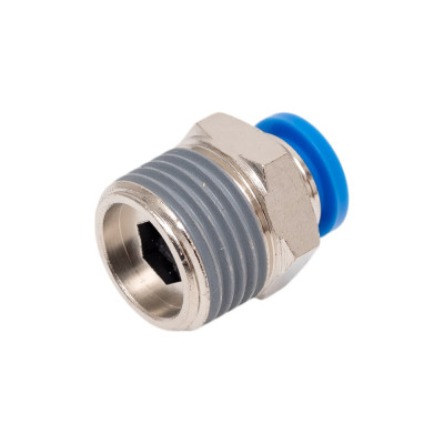 Пневмофитинг цанговый прямой с наружной резьбой HIMPT PC 10-04 (R1/2) 00-00004722